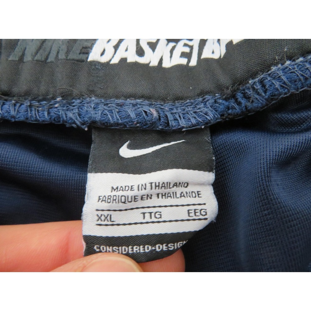 Vintage Nike Basketball Shorts Mens 2XL Shiny Dazzle Blue Baggy y2k Pockets Gym - Picture 6 of 9